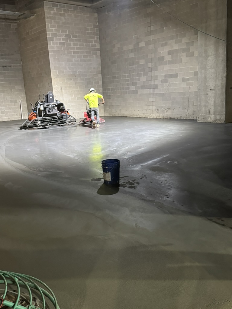 Concrete placement and finishing at Raymond James Stadium
